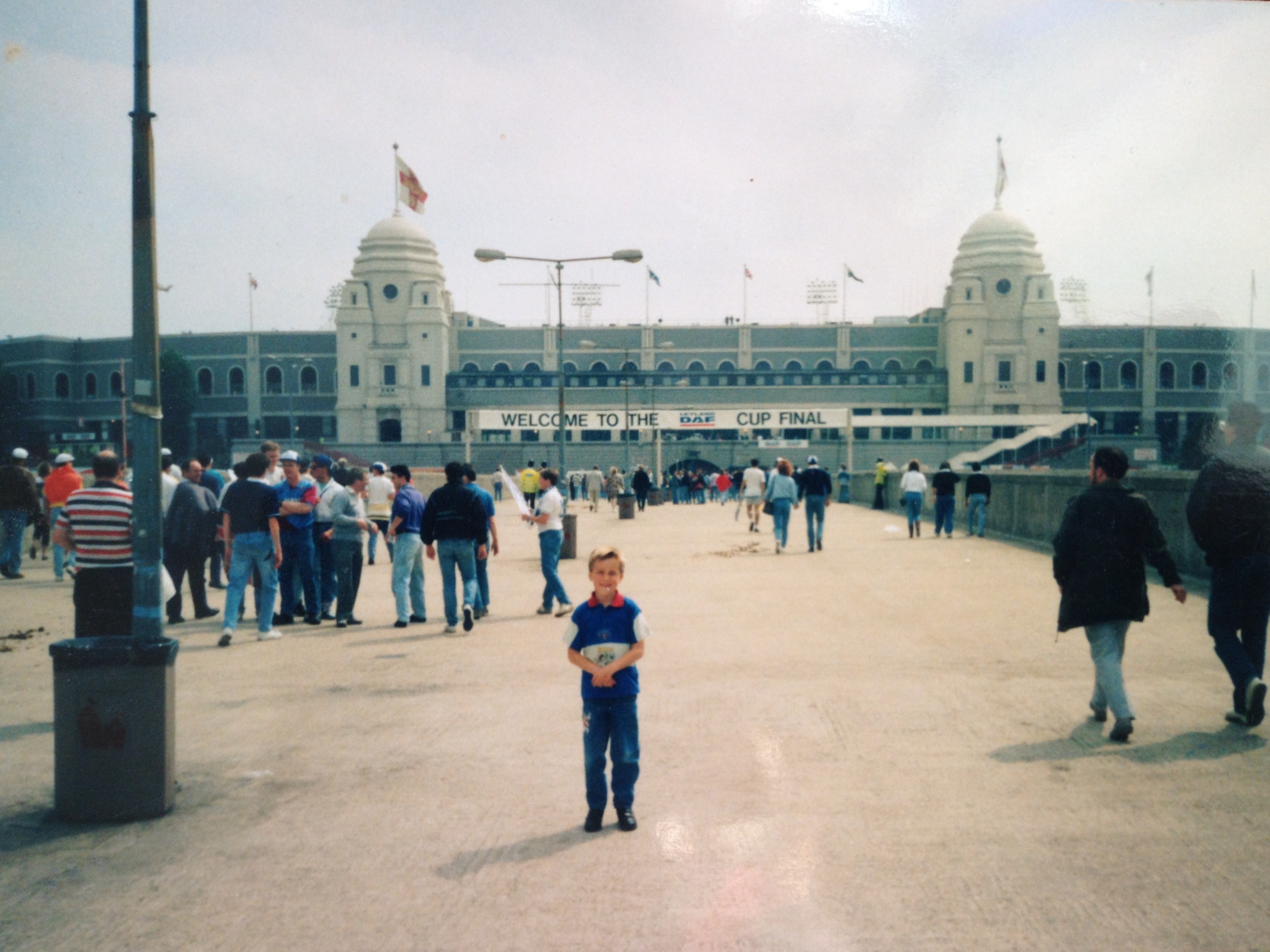 Pete at Wembley for the 1990 Leyland Daf Cup Final.